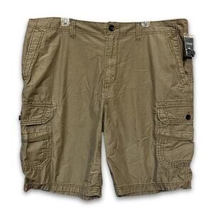 Union Cargo Shorts Zipper Closure Functional Pockets Relaxed Fit Brown M 40R NWT
